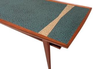 Mid-Century Modern Coffee Table with Mosaic Top by Berthold Muller, 1950s